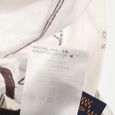 LOUISVUITTON シャツ　本日のみのお値段にいたしました LOUIS VUITTON Embroidered Monogram T-shirt cotton White Brown Used