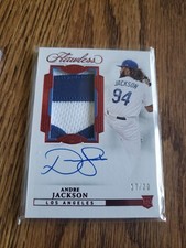 2022 Flawless Rookie Dual Color Patch Auto /20 RPA-AJ Andre Jackson Dodgers