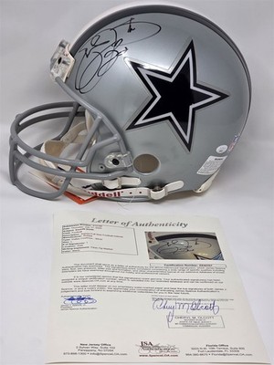 emmitt smith autographed helmet EMMITT SMITH signed full size COWBOYS Authentic Proline helmet JSA COA Full  LOA