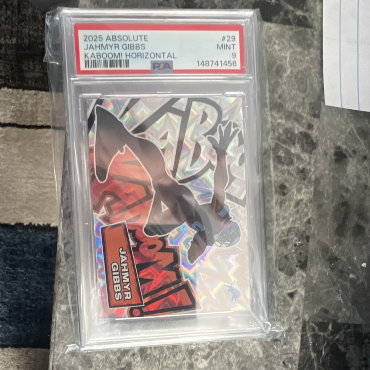Panini Absolute Kaboom! Horizontal Jahmyr Gibbs #29 PSA 9 Detroit