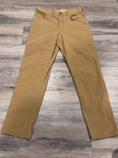 Carhartt Men's Relaxed Fit Brown Canvas Work Pants 32x34