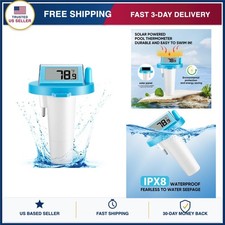 Solar Pool Thermometer Floating Digital Water Temp Gauge for Pools Hot Tubs