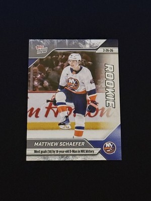 Matthew Schaefer RC 18 Goals- 2025-26 NHL Topps NOW - Sticker # 110 INVEST