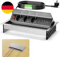 Aluminum Versenkbare Steckdose Mit 2 USB-C PD 30W Und 2 USB-A, Einbausteckdose 3
