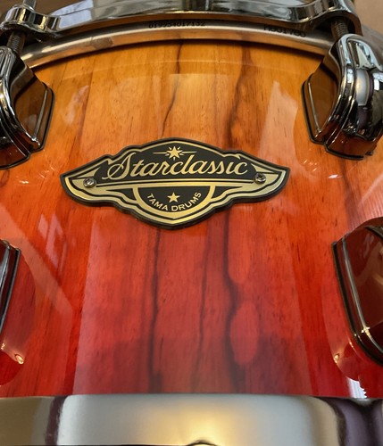 TAMA Starclassic Walnut/Birch Snare Drum 14 x 6.5 in Vermillion Bosse Fonce Fade - Afbeelding 3 van 13