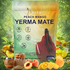DEZEN Yerba Mate Tea Peach Mango  Herbal Tea  Natural Fruit Tea 30 Servings