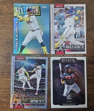 Topps Panini 2024 MLB Card Lot 4 Acuña Jr. Ozuna Braves Chrome Mythical