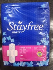 STAYFREE MAXI SUPER LONG WITH WINGS 16 PADS THERMO CONTROL ODOR NEUTRALIZERS