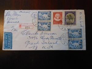 Greenland American Issue of 1945, 10 ore with inverted overprint on cover