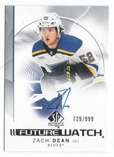 2024-25 Upper Deck SP Authentic Future Watch Auto Zach Dean