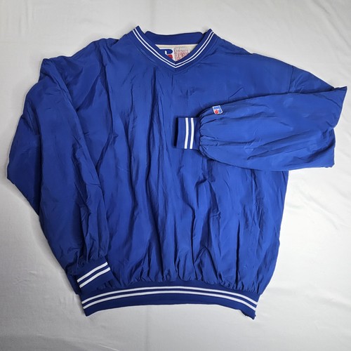 Russell Athletic, Vintage Russell Athletic Windbreaker Jacket Mens Extra Large 90s V-Neck Pullover