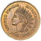 1976 Bicentennial Indian Head Cent Style Token Enjoy Life Good Putting Always