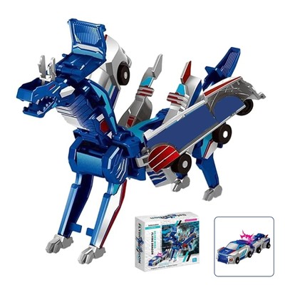 2 in 1 Kollision Dinosaurier Auto Spielzeug Robo Crash Magnet Transforming Car