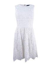 Tommy Hilfiger Women's Lace A-Line Dress (2, Ivory)