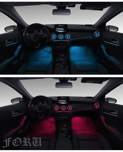 12-Color LED Door Interior Trim Ambient Light For Benz A/CLA/GLA W176 W117 X156 - Picture 2 of 15