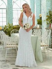 NEW EVER-PRETTY Mermaid Hem Lace Prom Dress