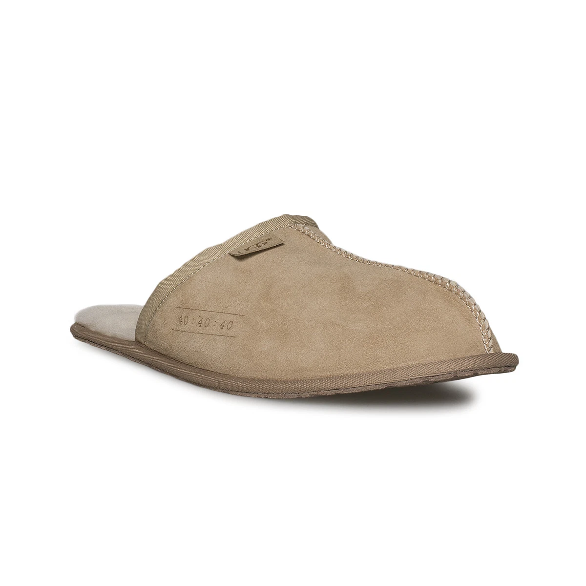 UGG SCUFFETTE 40 40 40 SAND SUEDE SHEARLING MEN S SLIPPERS SIZE US 9 UK 8 NEW