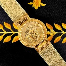 GIANNI VERSACE SIGNATURE Medusa Gold Plated G10 Men's Watch w/ box from 1993