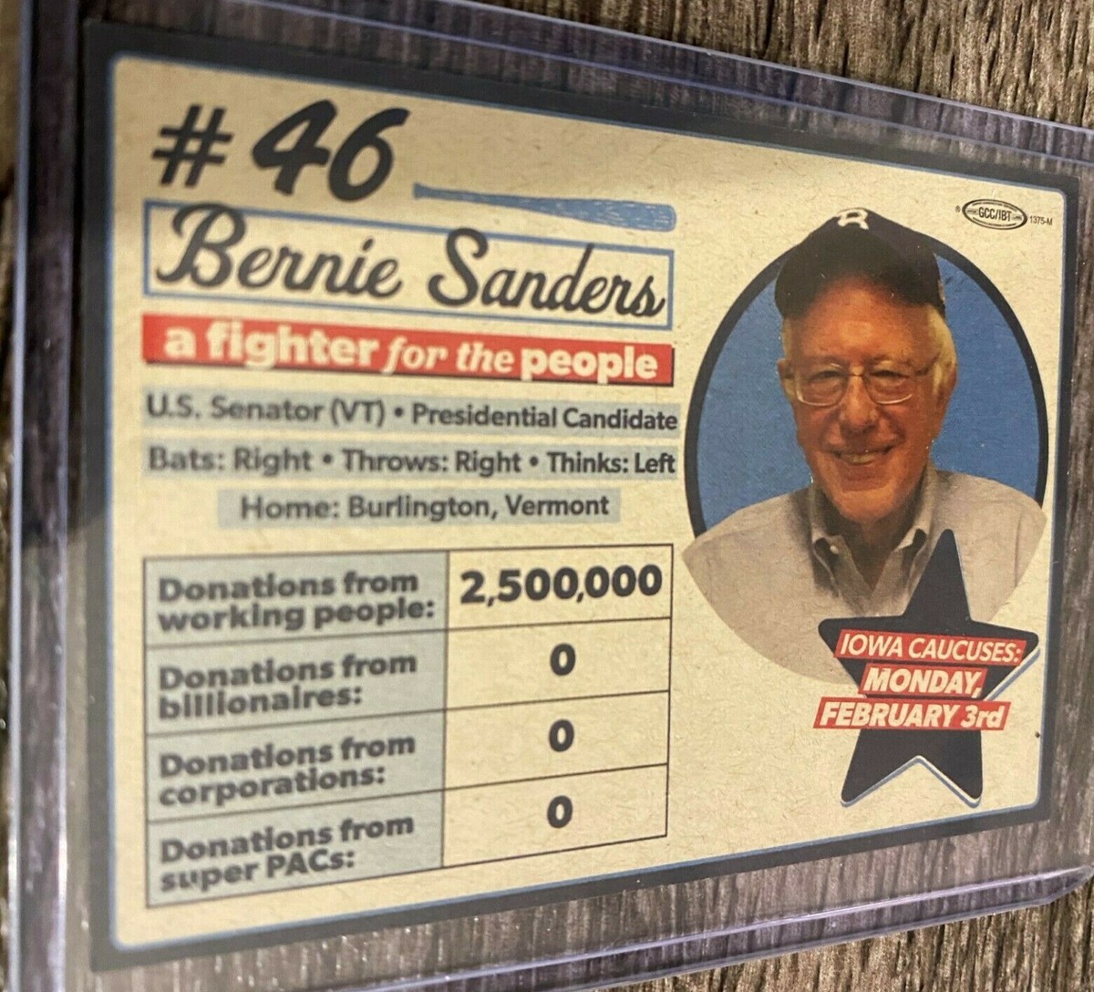 bernie sanders mtg card RARE! Official 2020 Bernie Sanders Baseball Card #46 Field Of Dreams Dem  Primary
