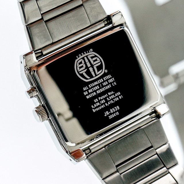 Fossil Watch Mens Big Tic JR8096 Blue Dial Stainless Steel Bracelet