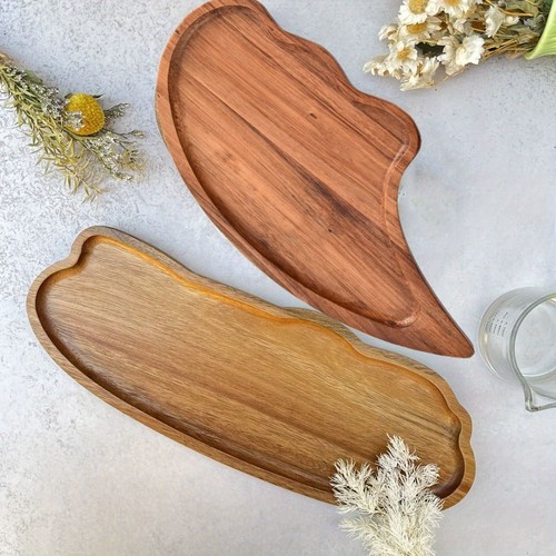 Irregular Fruit Plate High-value Snack Plate Serving Tray Wooden Tray Dessert - Picture 7 of 11