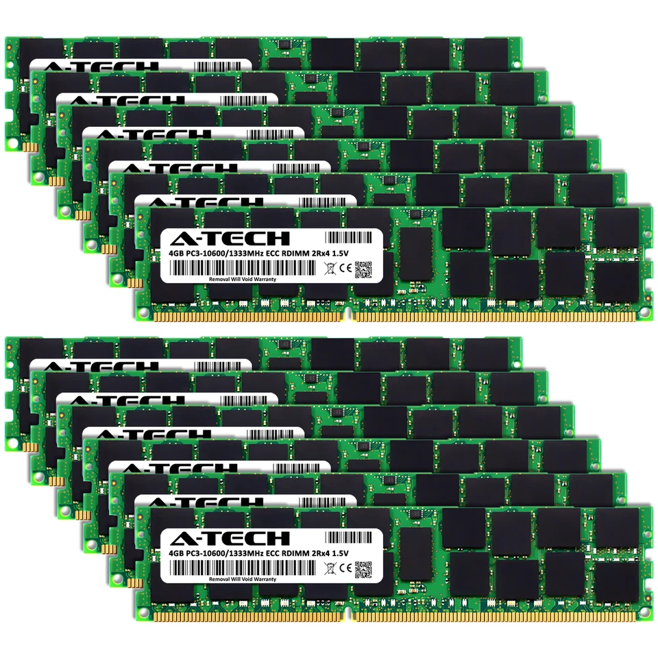 48GB 12x 4GB PC3-10600R RDIMM ASUS RS720Q-E6/RS12 RS724Q-E6/RS12 Memory RAM - Image 2 of 3