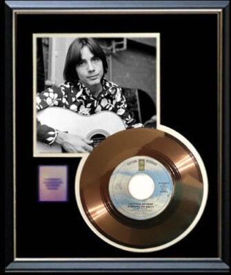 JACKSON BROWNE RUNNING ON EMPTY 45 RPM GOLD RECORD RARE NON RIAA AWARD ...