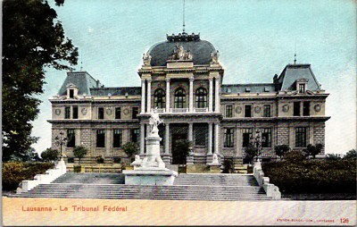 Le Tribunal Federal Lausanne France Postcard