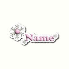 Custom Name Vinyl Sticker Snowflakes Waterproof Personalized Decal Water Bottles