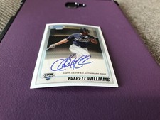 San Diego Padres Everett Williams 2010 Bowman Chrome Certified Auto Card BCP200