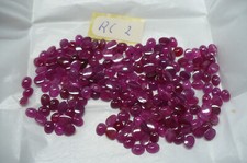 3 St . Ovale   Rubin Cabochon ca. 5x4mm  RC 2