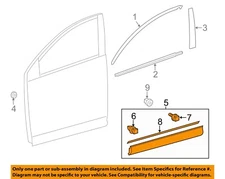 TOYOTA OEM 17-18 RAV4 Front Door Exterior Trim-Lower Molding 7507342021