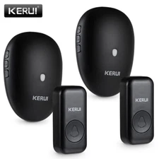 KERUI Wireless Doorbell Chimes Waterproof Button Plug&Play Receiver Long Range