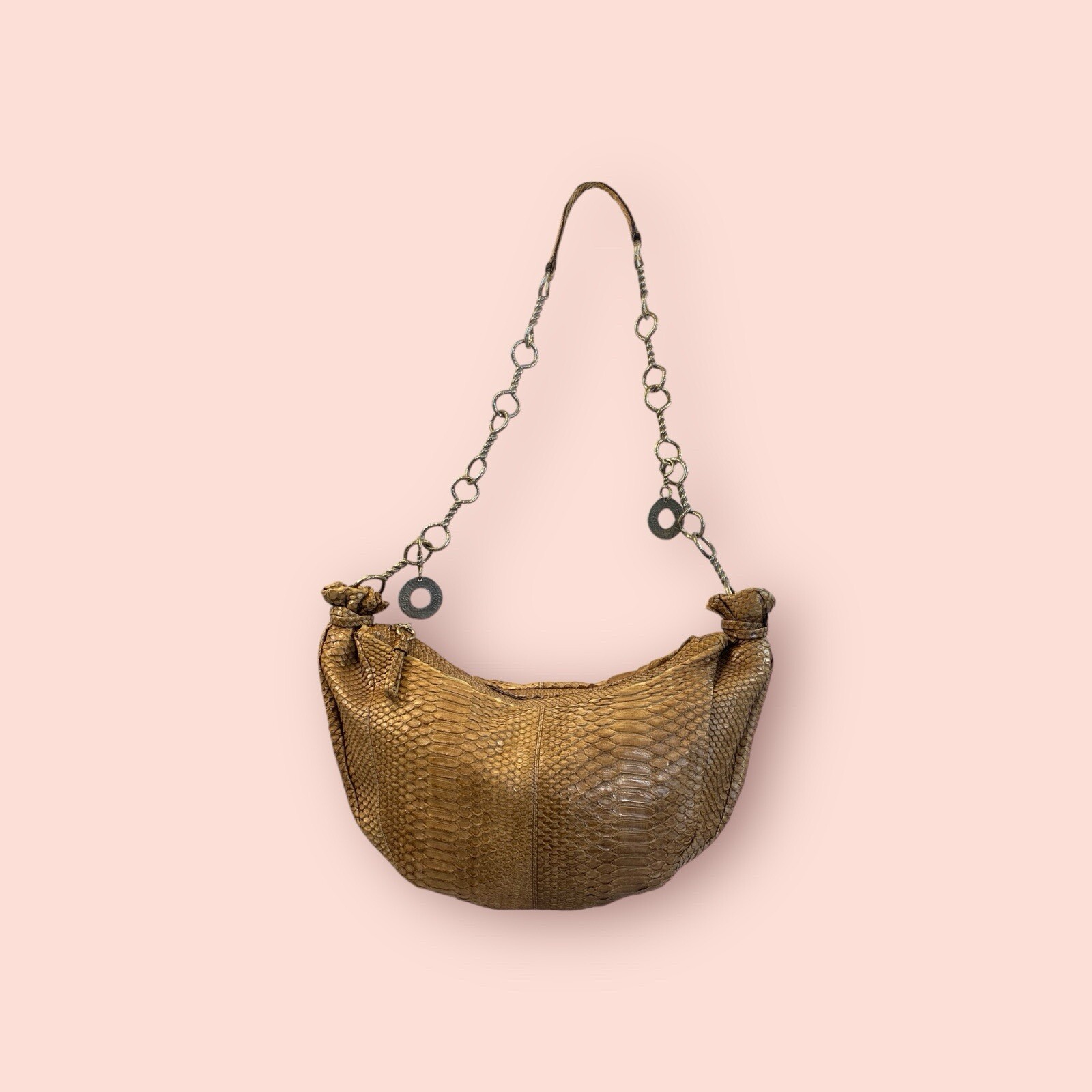 SALVATORE FERRAGAMO Brown Python Luxury Designer … - image 4