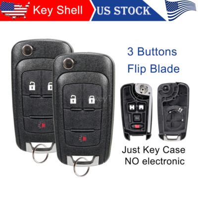 2 for 2010-2012 2013 2014 2015 2016 2017 Chevy Equinox Remote Key Fob Case Shell