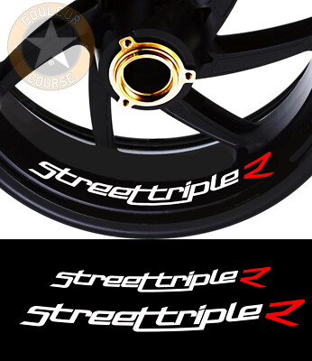 2 X AUFKLEBER FELGENLEISTE FÜR TRIUMPH STREET TRIPLE R MOTORRAD AUFKLEBER STICKERS