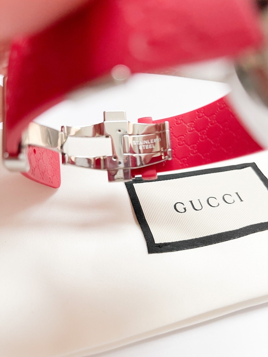 Gucci Grammy Ltd Edition Rubber Red GG PVD Watch Gucci Grammy Limited Edition Rubber Stainless Steel Red GG  main image 4