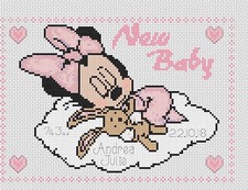 Birth Sampler Baby Minnie Counted Cross Stitch CHART No. 5-109