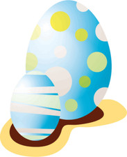 Blue Easter Eggs Car Bumper Sticker Decal