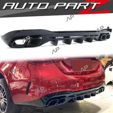 C63 Look  Diffusor Heckdiffusor Blenden Schwarz f&uuml;r Mercedes W206 S206 AMG Line