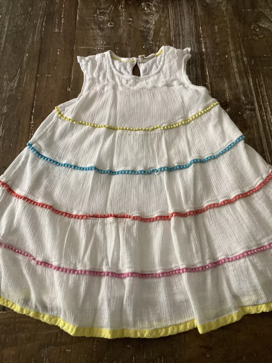 Mini Boden Girls Youth Size 4 5 Years Sleeveless White Dress eBay