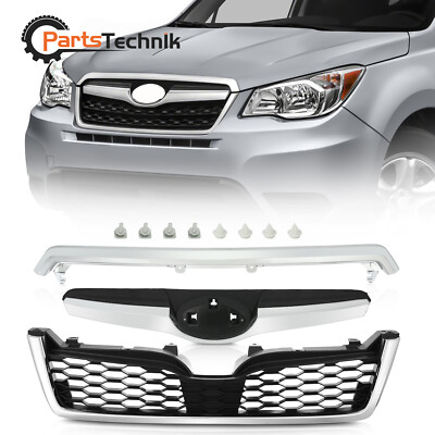 For 2014-2018 Subaru Forester Front Chrome Factory OE Style Grille Grill 3PCS