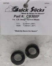 QuickSlicks CB30XF Silicone Tires for 15x7mm Aluminum Wheel 1/32 Slot Car Part