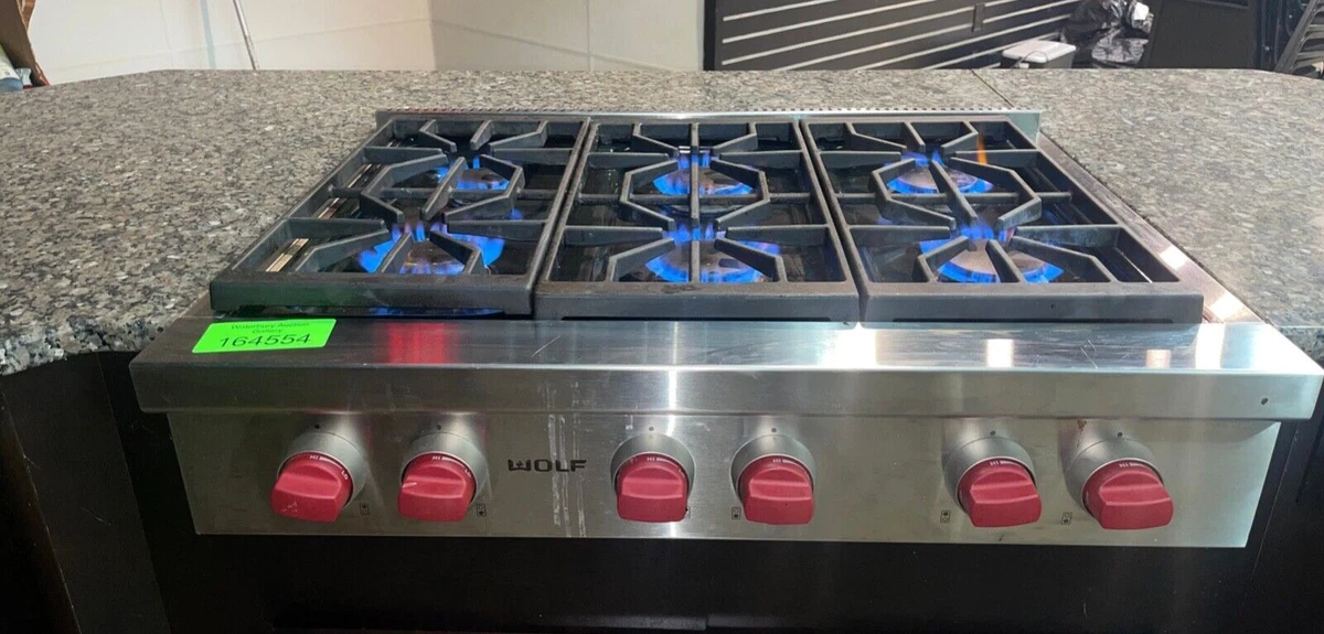 Wolf 6 top burner gas stove