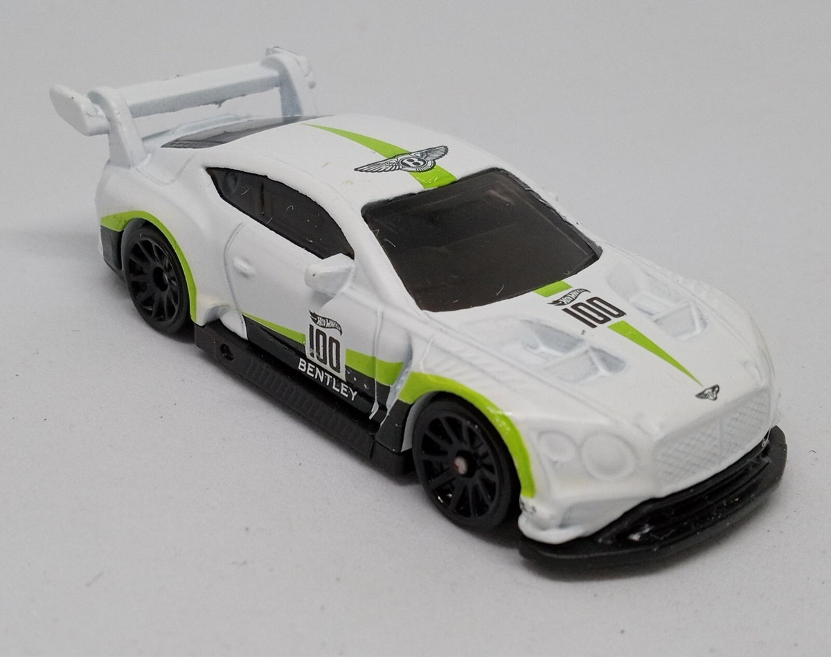 Hot Wheels White 2018 Bentley Continental GT3 Loose Diecast 1:64
