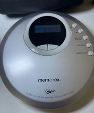 Memorex Portable CD/MP3 Player Portable Grey Model MD8151SL w/Carrying Case