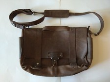 Copper River Co Messenger Bag Mens 19 Brown Leather Harness Crossbody USA Made