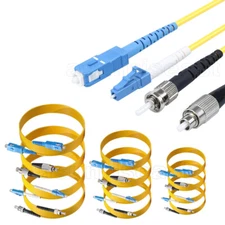 Fiber Optic Patch Cord Cable Single Mode OS2 Simplex LC SC FC ST UPC 10-50m Male