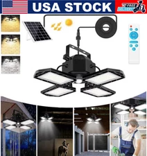 Solar Pendant Light Outdoor Indoor 168LED Solar Powered Motion Sensor Shed Light