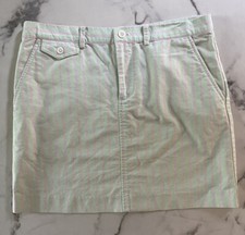 Vintage 2000  s Ralph Lauren Striped Mini Skirt Lime Green  Pink Size 2